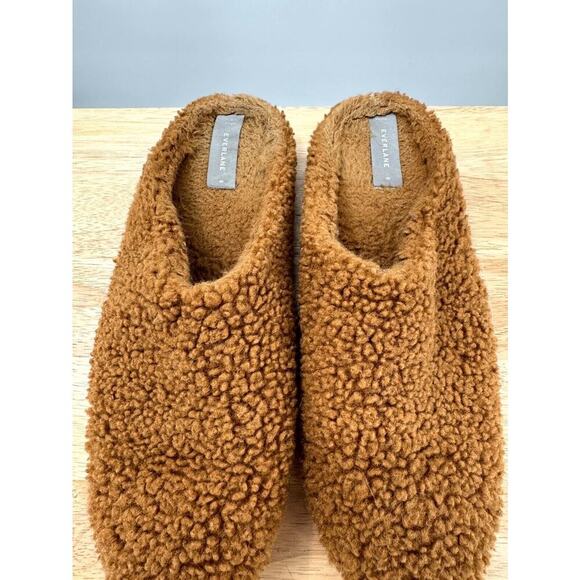 Everlane ReNew Teddy‎ Women' 8 Slip-On Shoes Brown Sugar Faux Fur Mules Slides - Picture 4 of 7